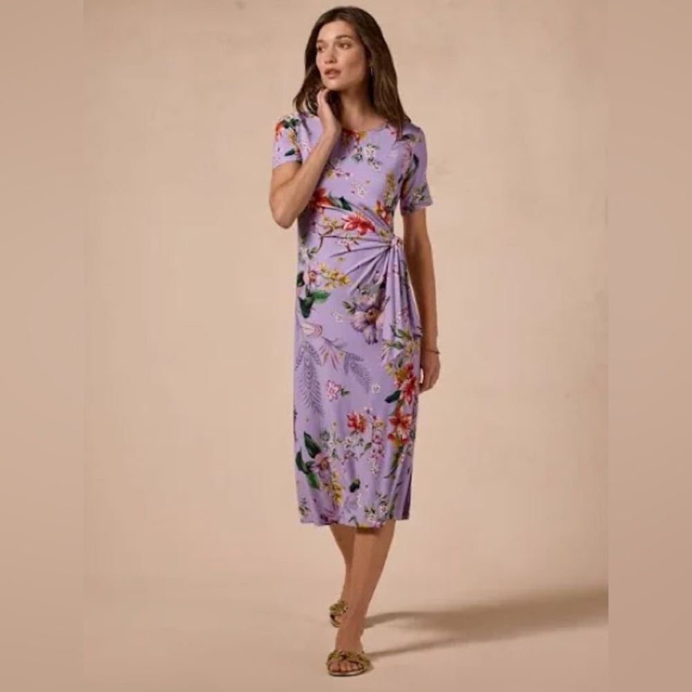 Johnny Was The Janie Favorite Side Tie Knot Midi Dress